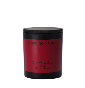 Парфюмированная свеча Giardino Magico. Cherry & Oud, 220мл GIARDINO MAGICO