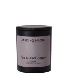 Парфюмированная свеча Giardino Magico. Oud & Black pepper, 220мл GIARDINO MAGICO